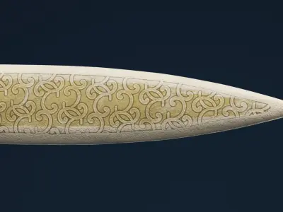 Golden Dagger Sheath Low-poly 3D model