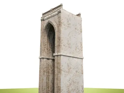 GOTHIC CASTLE BUILDING 26 Low-poly 3D model