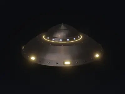 Spacial UFO - OVNI - Space Ship - Flying Saucer 3D model 3 3D model