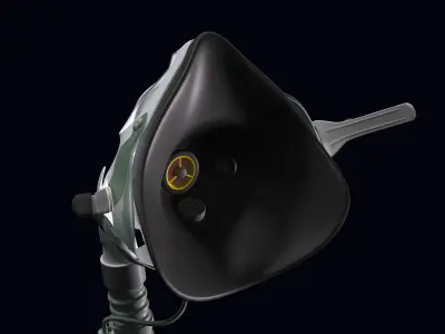 Oxygen mask for jet pilots 3D model