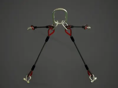 Symmetric sling assembly 3D model