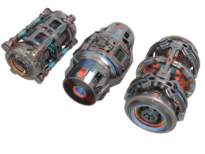 engine Low-poly 3D model