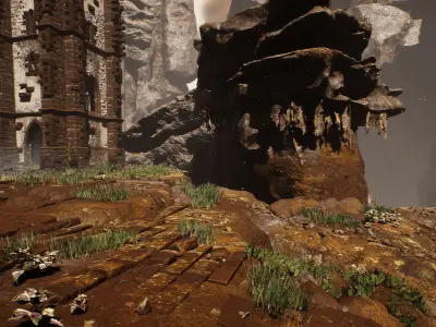 Sharurs Lost Monastery Ruins Unreal Engine Low-poly 3D model