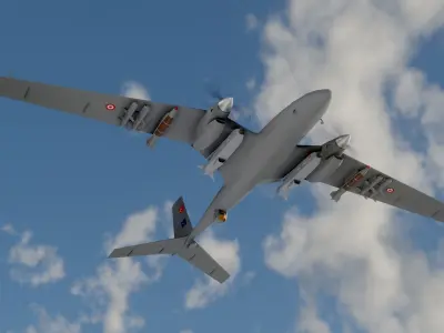 Turkish Siha-iha collection Low-poly 3D model