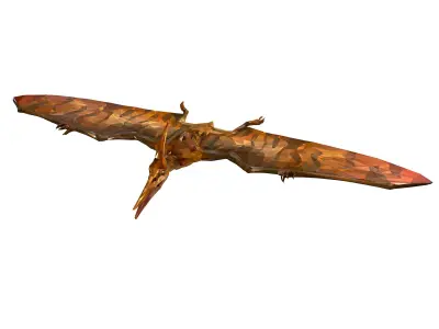 Dinosaur Pteranodon LowPoly Art Polyart Low-poly 3D model