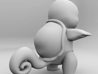 Pokemon character Squirtle Low-poly 3D model