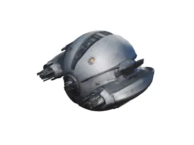 very huge sphere style scifi spacecraft 3D model purchase