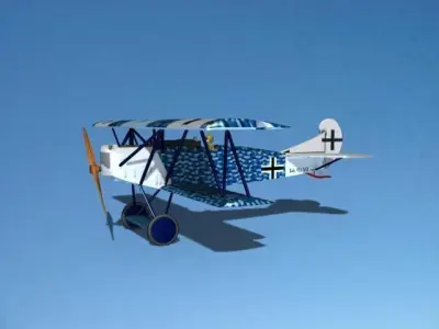 Fokker DVII Toy Plane 2 3D model