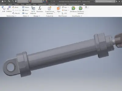 Hydraulic Cylinder 3D Model 3D model