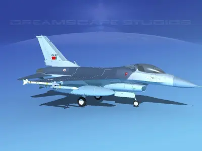 Gen Dyn F-16A Falcon  Portugal 3D model