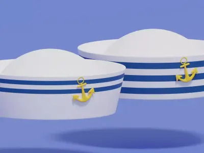 Navy Sailor Hat 3D model