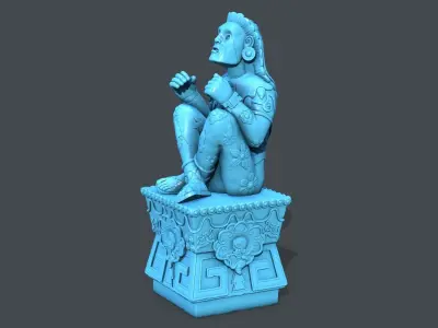 Statue Aztec Xochipilli 3D print model