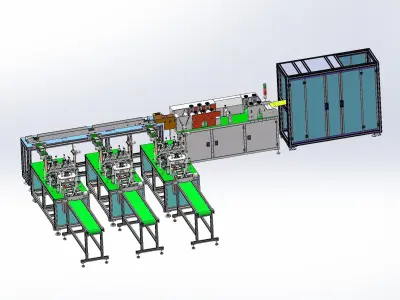 Three line Facemask machine 3D model