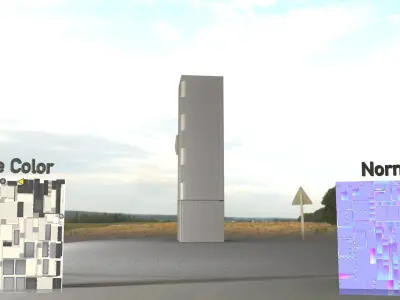 Electrical Distribution Cabinet 62 Low-poly 3D model