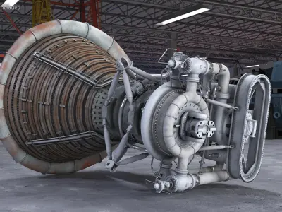 Rocket Engine F-1 3D model