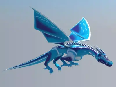 The constellation of the dragon 3D model Low-poly 3D model