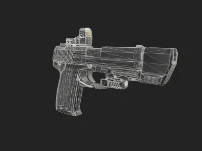 USP match Low-poly 3D model