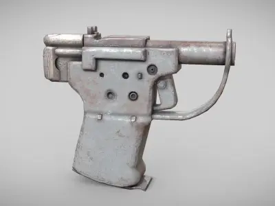 Strange Guns Collection Low-poly 3D model