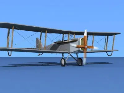 Airco DH-4 Trainer Unmarked 3D model