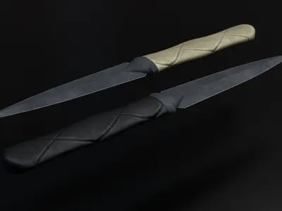 knife low-poly Low-poly 3D model