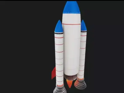 Space Rocket 3D Model 3D model purchase