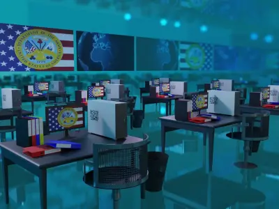 Military Control Room Low-poly 3D model