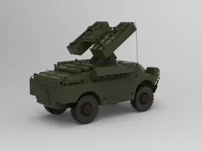 Anti-aircraft missile system 9K31 Arrow-1  3D model