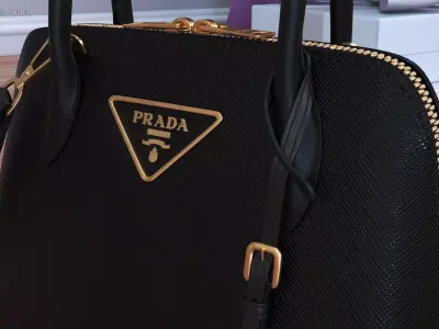 Woman Bag Prada Promenade Black 3D model