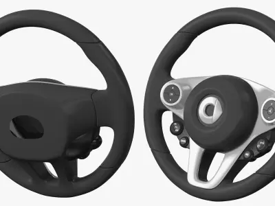 Smart EQ Fortwo Steering Wheel 3D model
