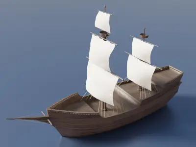 Ancient Sailing Ships 3D model