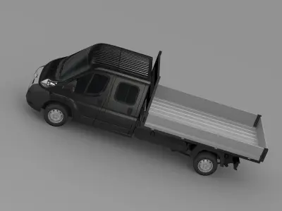 Peugeot Boxer Crew Cab Truck 2009-2014 3D model