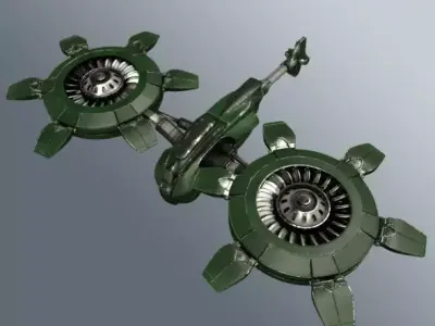 Sci-Fi helicopter 3D model
