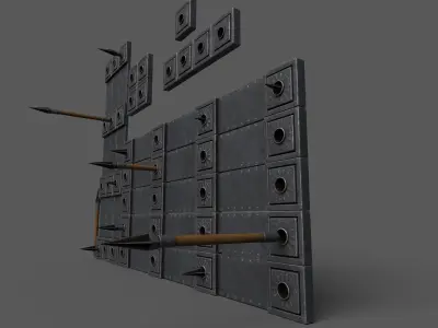 Spear-Trap Low-poly 3D model