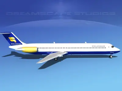 Douglas DC-9-50 Iceland Air 3D model