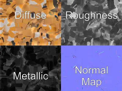 Cardboard Airplane Rustic Texture Model Pack Low-poly 3D model