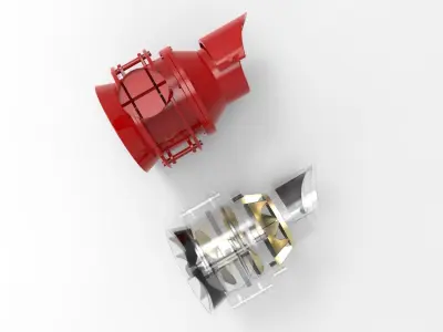 Water Jet Engine propeller 3D model