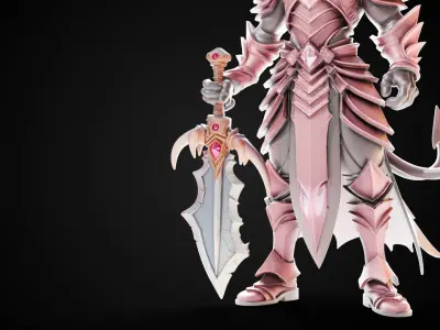 Stylized Sword - Dragonbane Greatsword Emberclaw - Game Ready 3D model