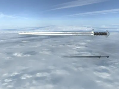 PBR Viking Sword HighPoly 3D model