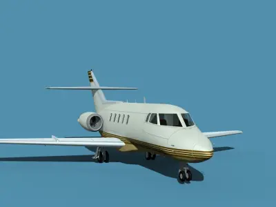 British Aerospace 125 Dominie V09 3D model