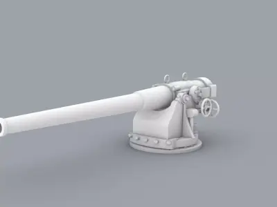 Pattern 1892 152mm Low-poly 3D model