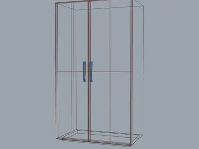 48 inch refrigerator fridge 3D model