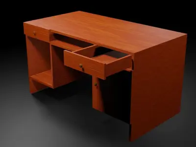 Computer Table Free low-poly 3D model purchase