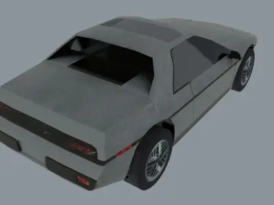 Pontiac Fiero Free low-poly 3D model