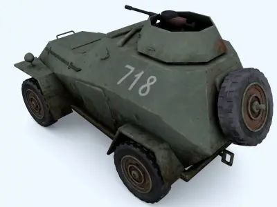 BA-64 light armored car 3D model