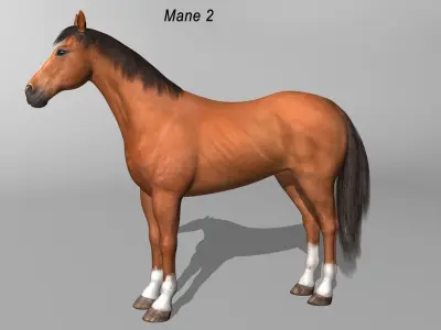 Horse Brown 3D model get