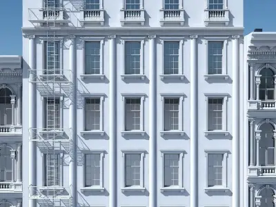 Commercial Building Facade 17 3D model