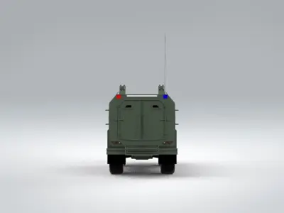 4X4 Tactical Wheeled Armoured Vehicle GOKKURT Low-poly 3D model