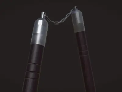 Nunchaku Model - Textures Low-poly 3D model