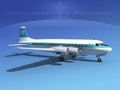 Douglas DC-6 Firefighter 3D model