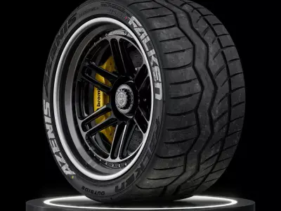 Falken Azenis RT615K Plus 315 30 ZR18 98W SL 3D model
